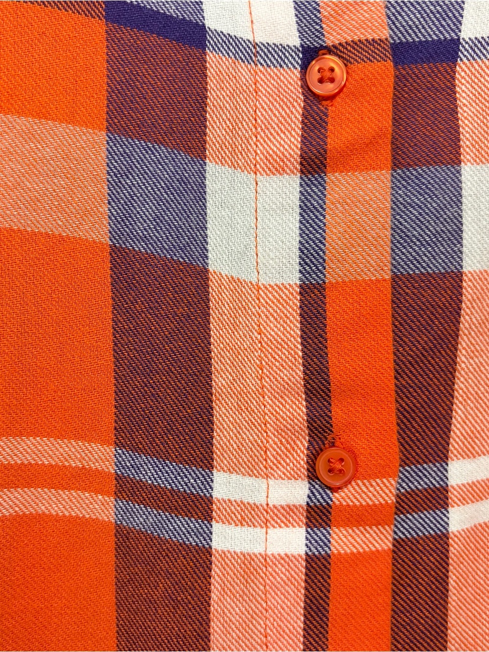 UG Apparel Clemson Tigers Boyfriend Plaid Flannel Button-Up Shirt XL NWT - Picture 6 of 8